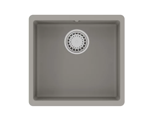 Кухонная мойка Lemark SINARA 440-U подстольного монтажа из кварцгранита, Грей
