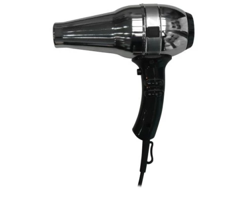 Фен HOTELline черный/металлик 6 режимов работы без настенного крепежа 1800 W, 02013 , шт