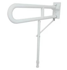 Поручень откидной 800 мм усиленный со специальной ножкой-креплением к полу с нейл. покрытием, шт