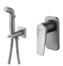 Bronx Смеситель для биде, без излива встраивамемый гигиен.душ,р/ОД, графит, LM, LM3719GM