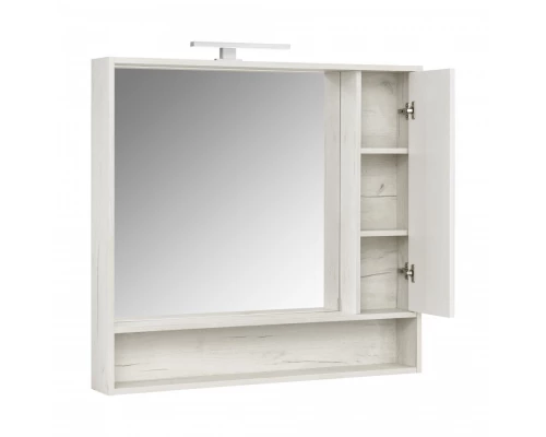 Зеркальный шкаф ФЛАЙ 100, белый, дуб крафт