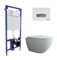 Комплект: инсталляция NOVUM, кнопка D7, унитаз PUMA Rimless 51 см, сиденье дюропласт Toma Slim SO, B