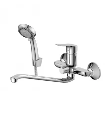 RS29 Смеситель для ванны, S-обр.пов.излив 350мм, р/ОД, хром, ROS, RS29-34