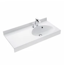 Раковина ОТЕЛЬ 3/1000, правая с навесами и диспенсором