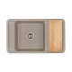 Мойка для кухни  Беллис 87 870x510x250 мм, прямоуг., серый шелк