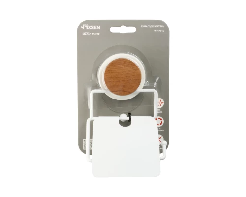 Бумагодержатель с крышкой FIXSEN Magic White FX-47010)