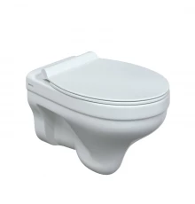 Унитаз подвесной ALBIT S Rimless, сиденье Top Slim SO, микролифт, быстросъем, белый, BERGES