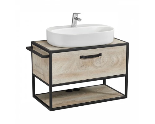 Тумба ЛОФТ ФАБРИК 80, дуб эндгрейн (под раковину ФАБИА 80, VICTORIA-N 80, ОДРИ)