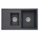 Мойка для кухни  Делия 87 870x510x218 мм, прямоуг. с крылом и доп. чашей, графит