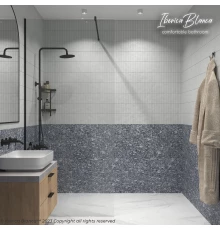 Душевая перегородка IBERICA BLANCA Mod.602 Walk In прозрачное стекло/черный 90х200см (IB602.SB.200.90)