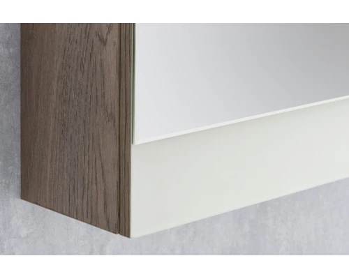 Зеркальный шкаф ЭММА 46, белая, дуб навара