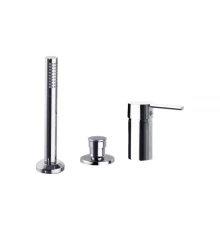 Смеситель однорычажный на борт ванны встраиваемый с душевым комплектом DRAKO 333302SCAM