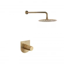 Встраиваемая душевая система с тропическим душем TZAR K3418012OC золото брашированное