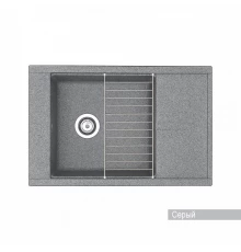 Мойка для кухни Делия 78 787x516x218 мм, прямоуг. с крылом, серый