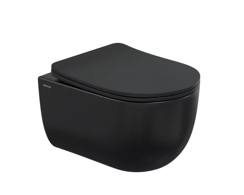 Унитаз подвесной VENTAS Black Rimless, сиденье дюропласт Ventas Slim SO, микролифт, быстросъем, BERG
