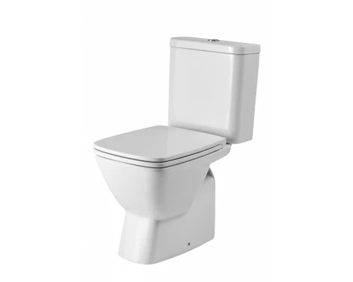 НЕО Унитаз-компакт, горизонт. выпуск, 2-х реж.арматура, сиденье тонкое дюропласт Soft-close, Clip-up