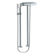 Напольный термостатический смеситель для ванны однорычажный с душевым комплектом AROLA 2635MK