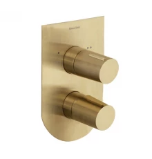 Встраиваемый смеситель для душа TZAR 341502SOC золото брашированное на 2 выхода