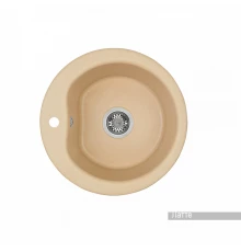 Мойка для кухни  Мида 510x510x210 мм,круглая, латте