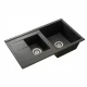 Мойка для кухни  Делия 87 870x510x218 мм, прямоуг. с крылом и доп. чашей, графит