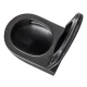 GLAZER BLACK MATT Унитаз подвесной безободковый с сиденьем микролифт,черный, LM, 9612004