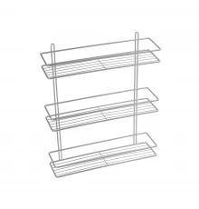 Полка прямая трехтажная серый Fixsen FX-730-3