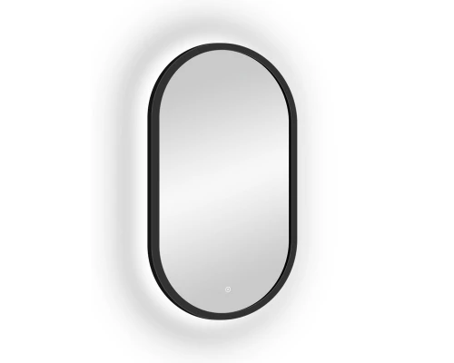 Зеркало Prime Black Led 450x800 с сенсором, холодная подстветка, рама МДФ