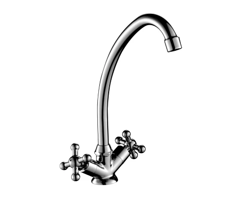 G02 Смеситель для кухни, выс.пов.излив 162мм, р/ДВ, хром, ROS, G02-71