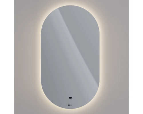 Зеркало Lemark OLSA 55х100 см овальное с интерьерной подсветкой, с подогревом