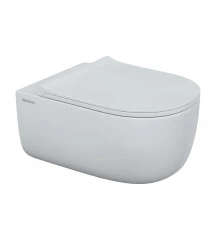 Унитаз подвесной EGO XL Rimless с функцией биде без смесителя, сиденье дюропласт Okus Slim SO, микро