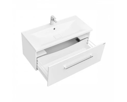Тумба МАДРИД 100 М, белая (под раковину АЙРИС 100, АЙРИС М 100,,ПРЕМЬЕР М 100)