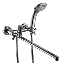 RS39 Смеситель для ванны, круг.пов.излив 350мм, р/ДВ, хром, ROS, RS39-84