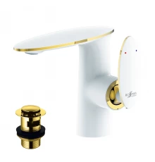 RS30 Смеситель для раковины, монолит.излив 161мм, р/ОД, хром, ROS, RS30-11W