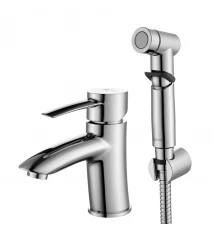 Atlantiss Смеситель для раковины и биде, монолит.излив 115мм гигиен.душ, р/ОД, хром, LM, LM3216C
