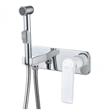 Allegro Смеситель для биде, гигиен.душ на стену держ.на теле, р/ОД, хром/белый, LM, LM5919CW