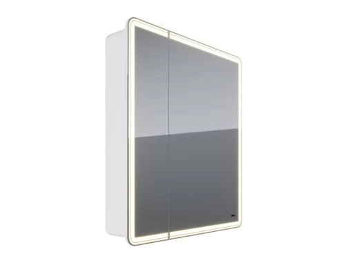 Шкаф зеркальный Lemark ELEMENT 70х80 см 2-х дверный, с подсветкой, с розеткой, цвет корпуса: Белый
