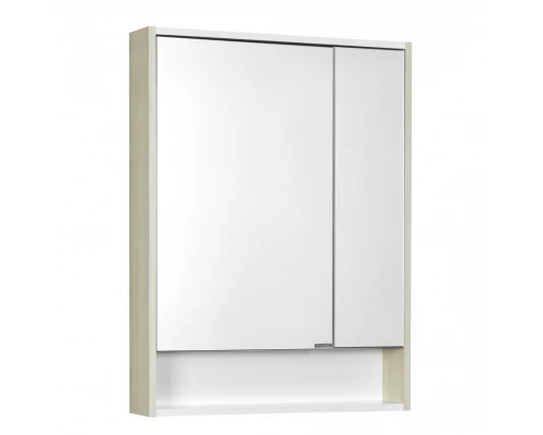 Зеркальный шкаф РИКО 65, белый, ясень фабрик