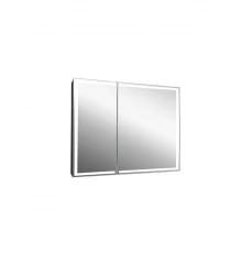 Зеркало-шкаф Mirror Box black Led 1000х800