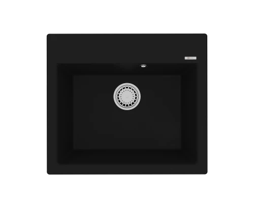 Кухонная мойка Lemark HANKA 570 врезная прямоугольная из кварцгранита, Антрацит 