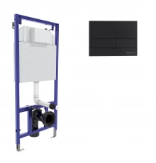 Инсталляция  для скрытого монтажа NOVUM L5 с кнопкойчерная SoftTouch, BERGES