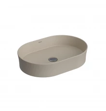 Раковина Ego SL накладная овал, 55x38 см, без отверстия под смеситель, жасмин матовый, BERGES