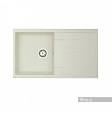 Мойка для кухни  Верона 855x500x210 мм, прямоуг. с крылом, жемчуг