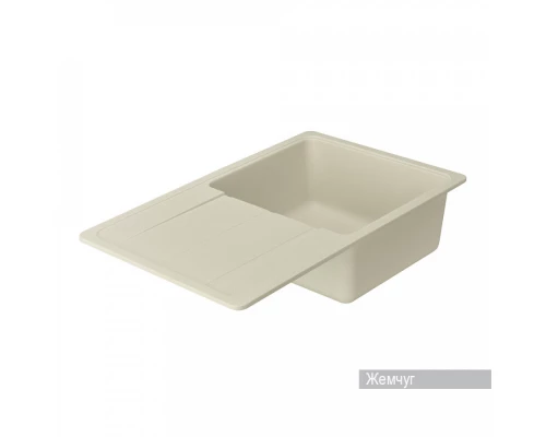 Мойка для кухни Аманда 780x510x211 мм, прямоуг. с крылом, жемчуг