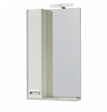 Зеркальный шкаф БЕККА 50, белый, дуб сомерсет