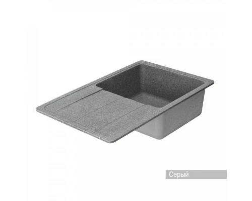 Мойка для кухни Аманда 780x510x211 мм, прямоуг. с крылом, серый
