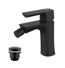 Ursus Смеситель для биде, пов.аэратор 130мм дон.клап.Click/Clack, р/ОД, черный, LM, LM7208BL