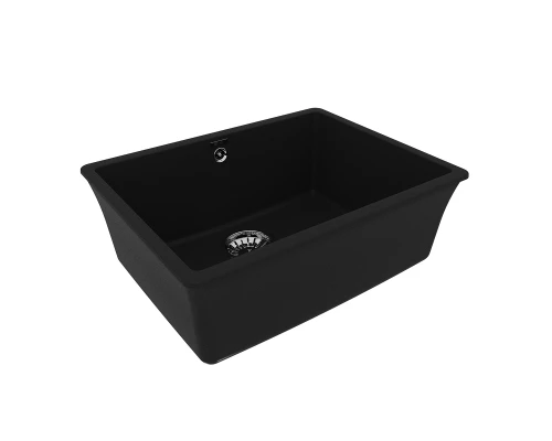 Кухонная мойка Lemark SINARA 540-U подстольного монтажа из кварцгранита, Антрацит 