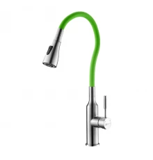 Expert Смеситель для кухни, гиб.излив 203мм, р/ОД, матовый/зеленый, LM, LM5082S-Green
