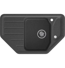 GRANFEST Мойка композит CORNER  GF-C--800E угловая 800*500мм  графит арт.GF-C