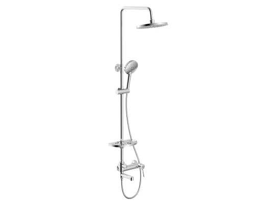 Minima Смеситель для ванны-душа, пов.излив 123мм верх.лейка 'Троп.дождь', р/ОД, хром, LM, LM3862C